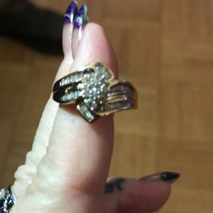 Diamond and gold ring.